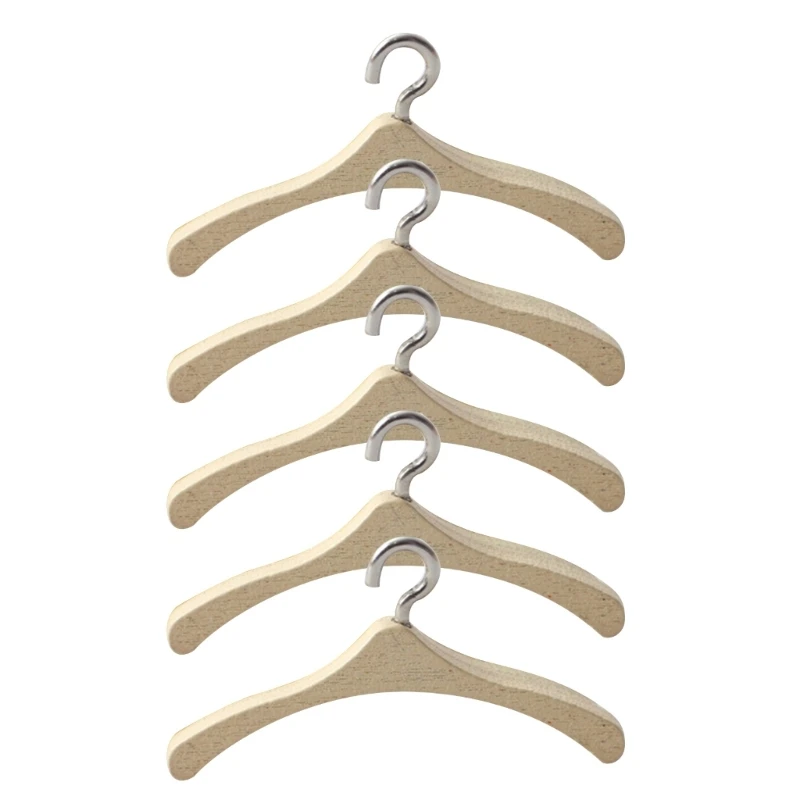 

5 шт. 1:12 масштаб кукольный домик деревянная вешалка для одежды модель DIY миниатюрная мебель игрушка