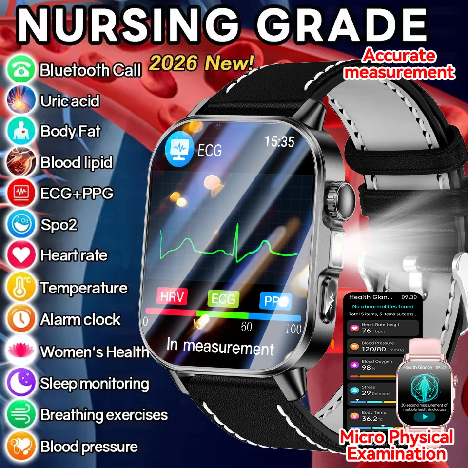 Health Care Smart Watch Men Women ECG BMI Analysis Uric thumbnail 12