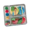28 Pieces Kids Toy Plates and Dishes for Kitchen Playset Child Cookware Set for Kids Party Toy Children Preschool Birthday Gift 1