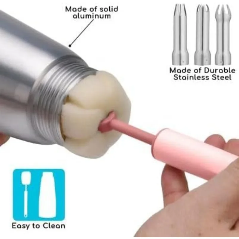 17 oz 34 oz cream dispenser cake decorating gun siphon squeeze bottle dessert tool cream whisk baking supplies 500/1000 ml