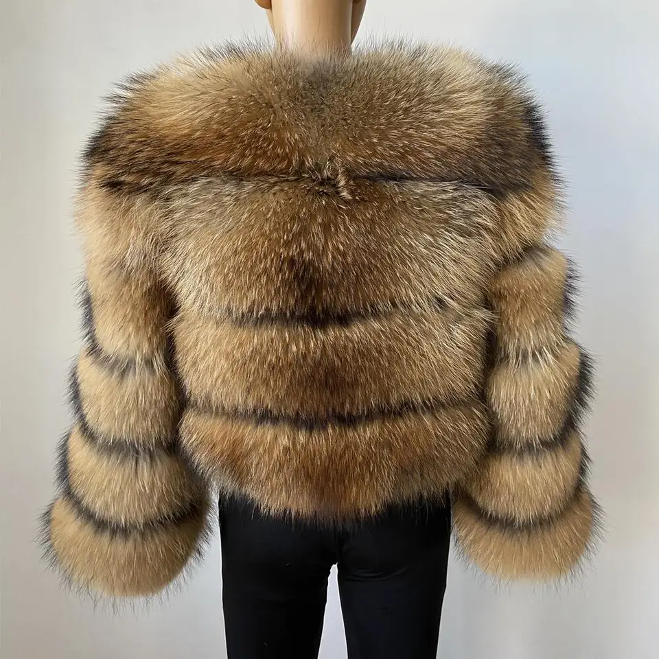 ジャケット・アウター Civarize raccoon fur coating mods coat S816938ab61d5452ca7872d667f7d2