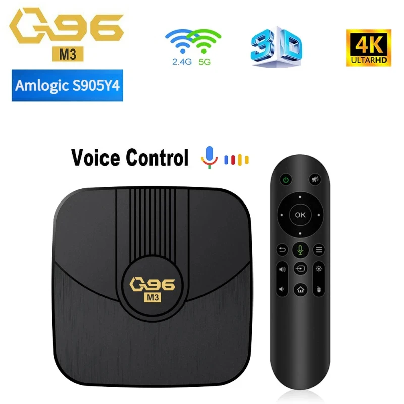 Q96 M3 Amlogic S905Y4 Android 11 5.8G Bluetooth Hdr10 4K 3D Av1 H.265 Iptv Controllo Lingua 2 Gb16Gb Lettore Multimediale 2023
