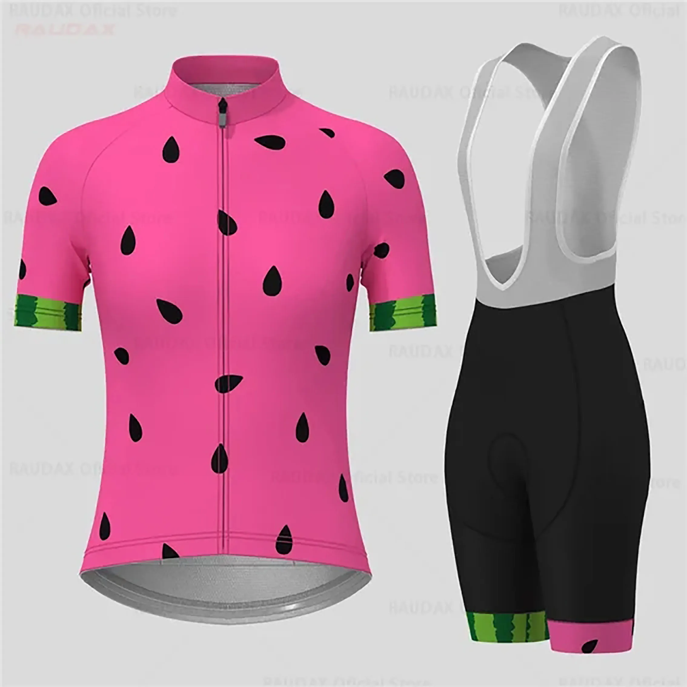 

2024 WOMEN Cycling Jersey Set Bike Clothes Watermelon Summer Bicycle Clothing Cycling Set Anti-UV Maillot Conjunto Ropa Ciclismo