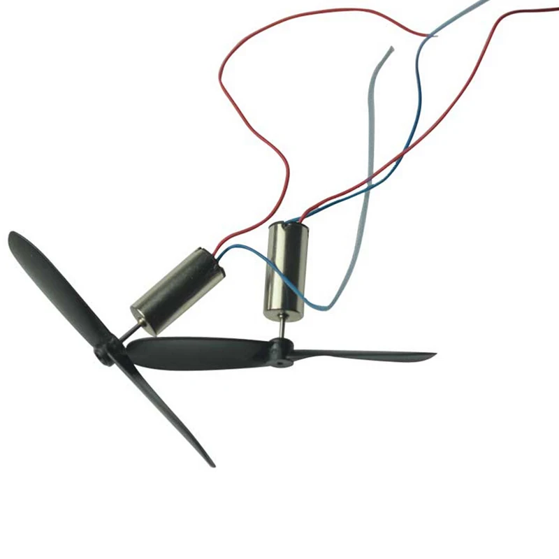 Lot de 2 moteurs sans noyau 3.7V 48000tr/min avec hélice pour avion RC