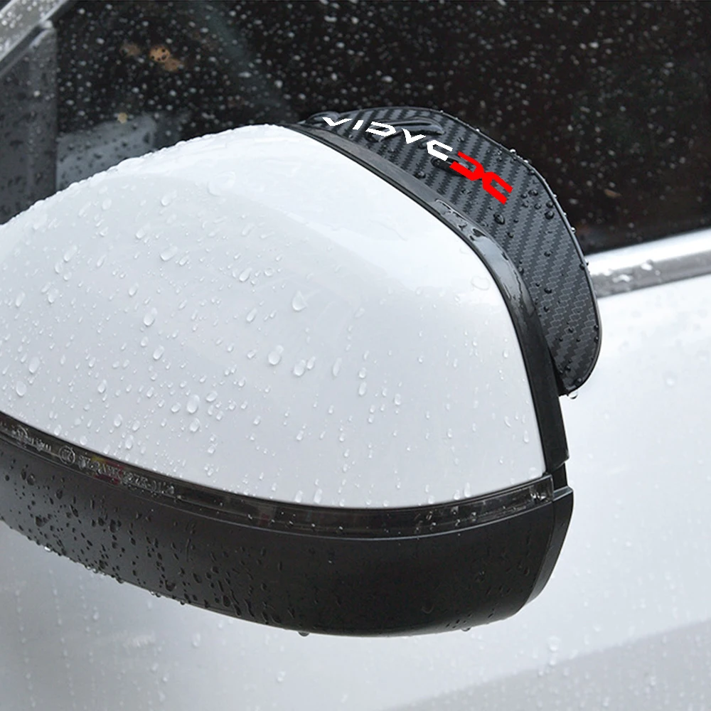 Car Parasol Rearview Mirror Rain Shield Waterproof Refit Film For Dacia DUSTER LODGY LOGAN SANDERO 2Pcs