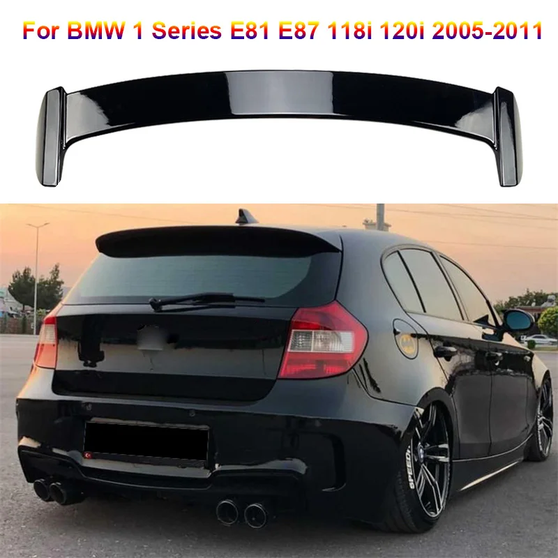 GlossblackRearTrunkroofspoilerwingsforBMW1SeriesE81E872005