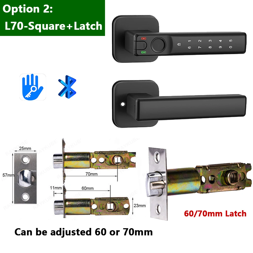 RAYKUBE-L70 TT قفل الباب بصمة الرقمية ، قفل كلمة ا...