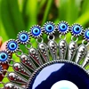 Turkish Blue for Evil Eye Decor Wall Hanging Pendant Amulets Ornament for Key Ring Home Garden for Protection Blessing Lucky Gif 6