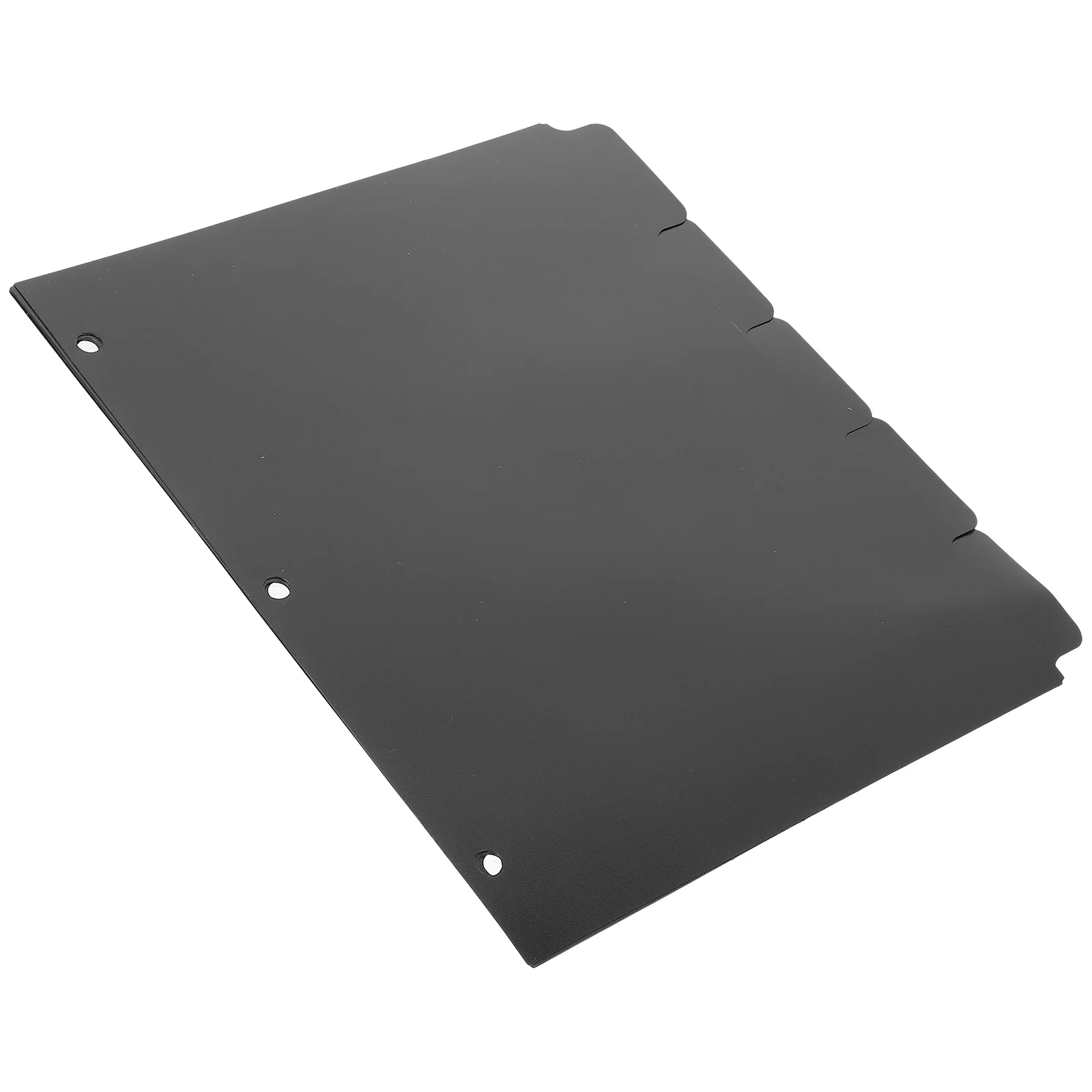 

3-hole Loose-leaf Baffle A4 Separator Removable Buckle Page (black 5 Sheets-pp Separator) Binder Dividers Tab for Rings