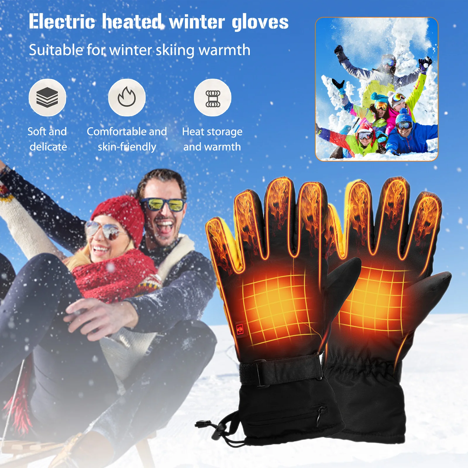 Tanie Ogrzewacz dłoni USB rękawice wiatroszczelne 1 para termiczne do ogrzewania rękawiczek zimowe sklep