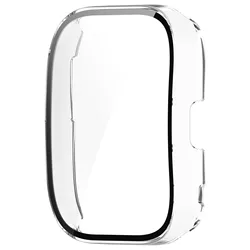 Enhanced Tempered Glass Screen Protector with Protective Cover and Bumpers - Amazfit Bip 5 (Clear)
