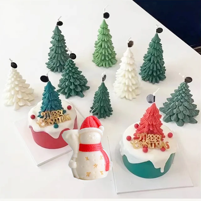 3d Silicone Mold, Christmas Elk Christmas Tree Snowflake Ice Column Fondant  Mold For Diy Pudding Chocolate Crystal Candy Desserts Ice Cube Gum Paste  Cupcake Cake Topper Decoration Soap Mould Handmade Ice Cream