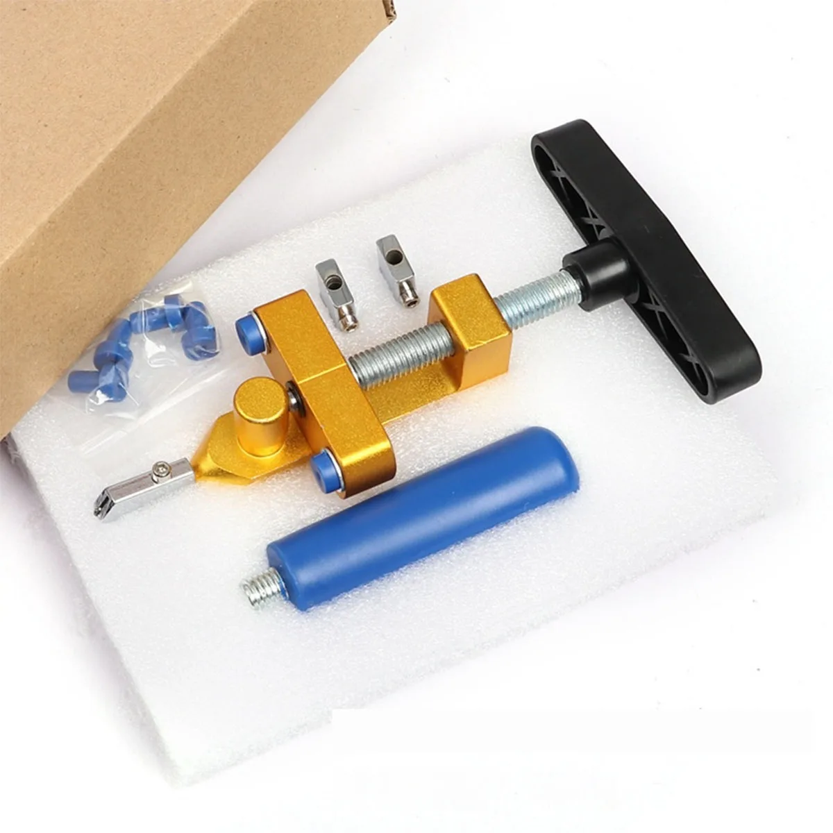 2-in-1 integrated glass cutting knife, made of aluminum alloy, high-strength blade can cut glass/tiles/mirrors, etc., home hand 6