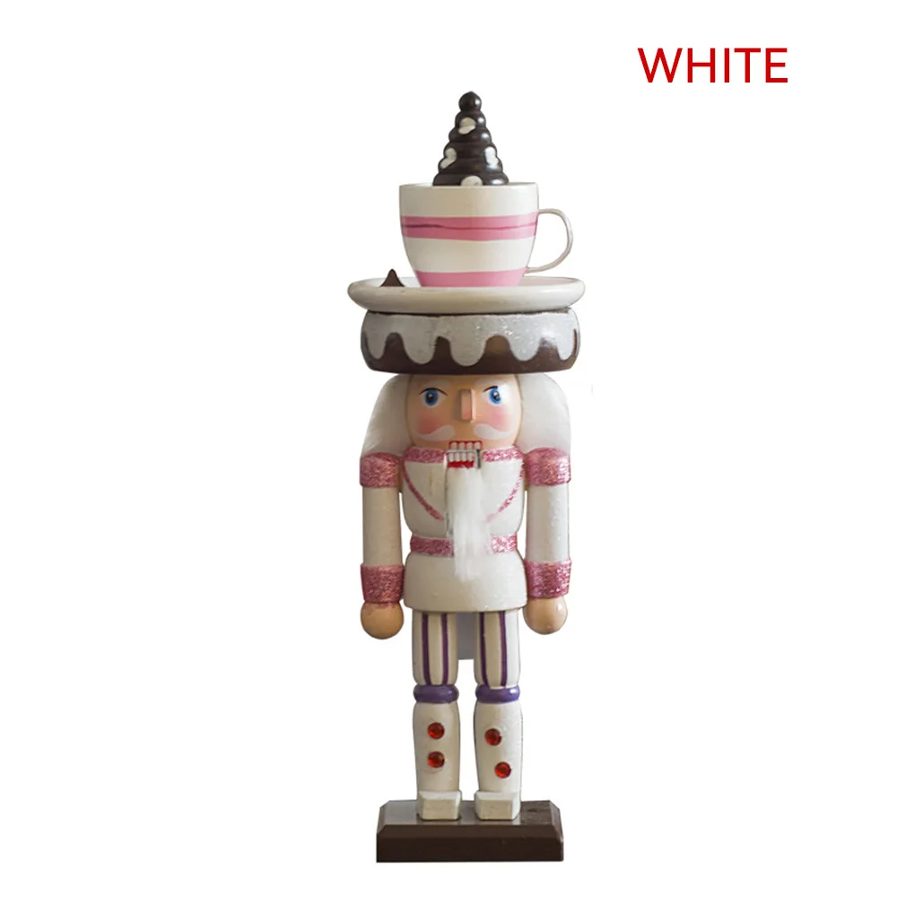 thumbnail image 1 of Marionetas de cascanueces navideños de 25 cm, muñeco de rey, pastel de helado, artesanías de madera, regalo de cumpleaños bonito para niños, decoración de fiesta de Papá Noel, 1 of 5