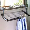 Stainless Steel Balcony Drying Shoe Rack Folding Window Diaper Drying Rack Laundry Clothes Dryer Portable Towel Storage Rack 2