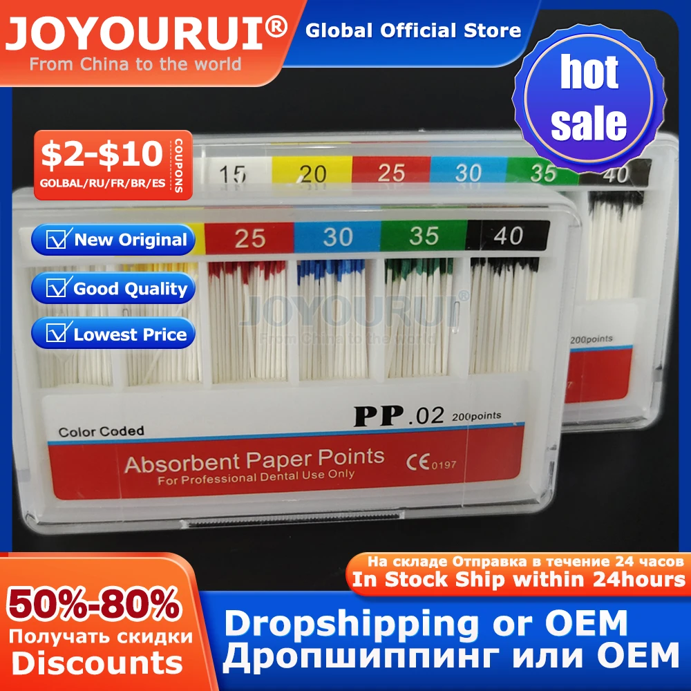 Dental Absorbent Paper Points For Files Root Cancel Endodontics