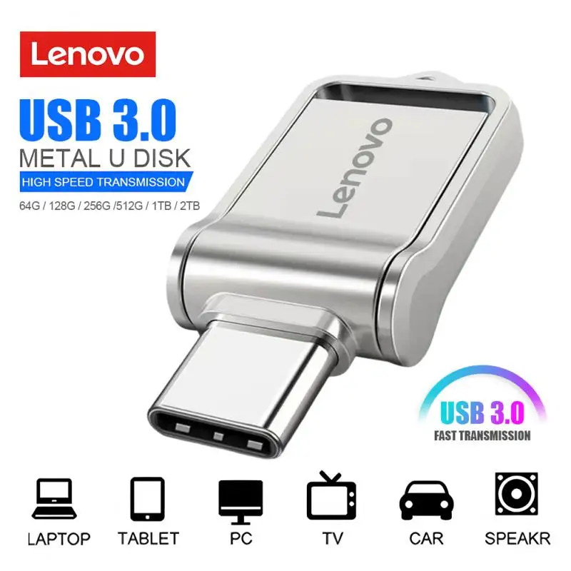 Lenovo Usb Flash Drive 2Tb Usb 3.0 Key Usb Flash Memory Stick 128Gb 256Gb 512Gb 1Tb Usb Drive Usb Stick Pen Drive Per Xbox/Telefono