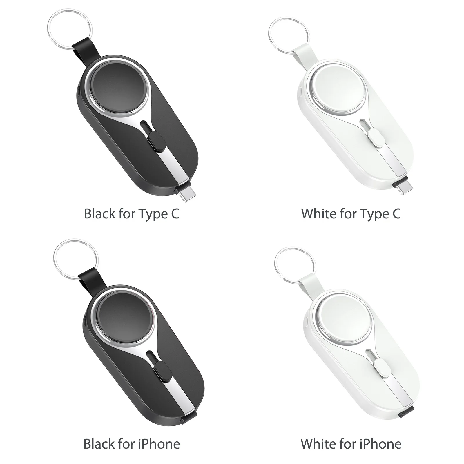 Chargeur de porte-clés portable Type-C Mini batterie ultra-compacte Charge rapide pour iPhone