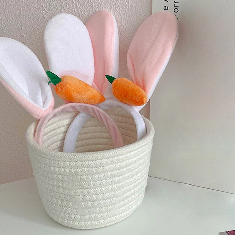 Easter Bunny Ears And Carrot Headband Set-Adorable Easter Bunny Costume Hair Accessories For Kids & Adults, Perfect For