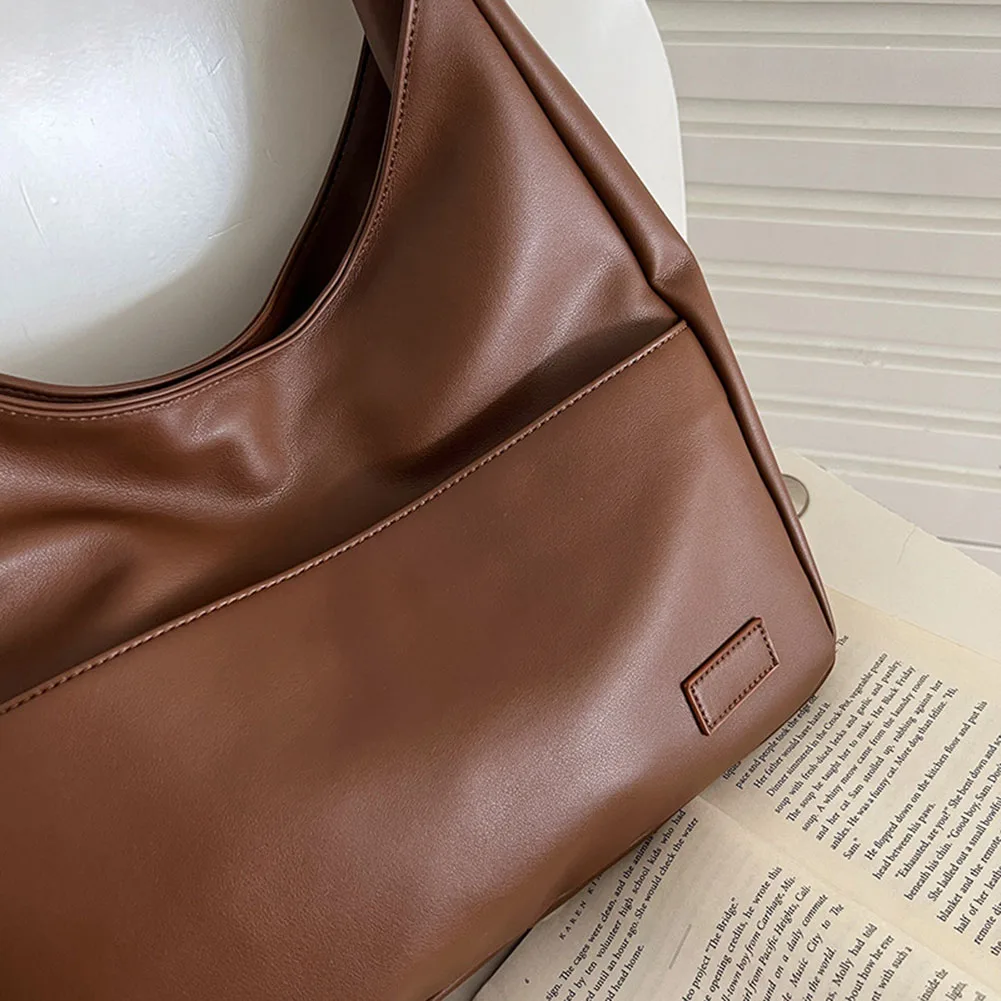 Women Vintage Hobo Bag Trendy PU Leather Shoulder Bag Large Capacity Retro Tote Handbag Satchel Armpit Fall Winter