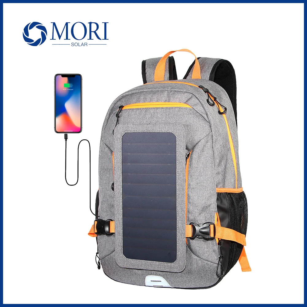 Zaino Solare Con Caricatore Per Pannello Solare Ad Alta Efficienza Sunpower Da 6.5W Per Alimentatore Per Smartphone Per Borsa Da Viaggio Per Laptop Da
