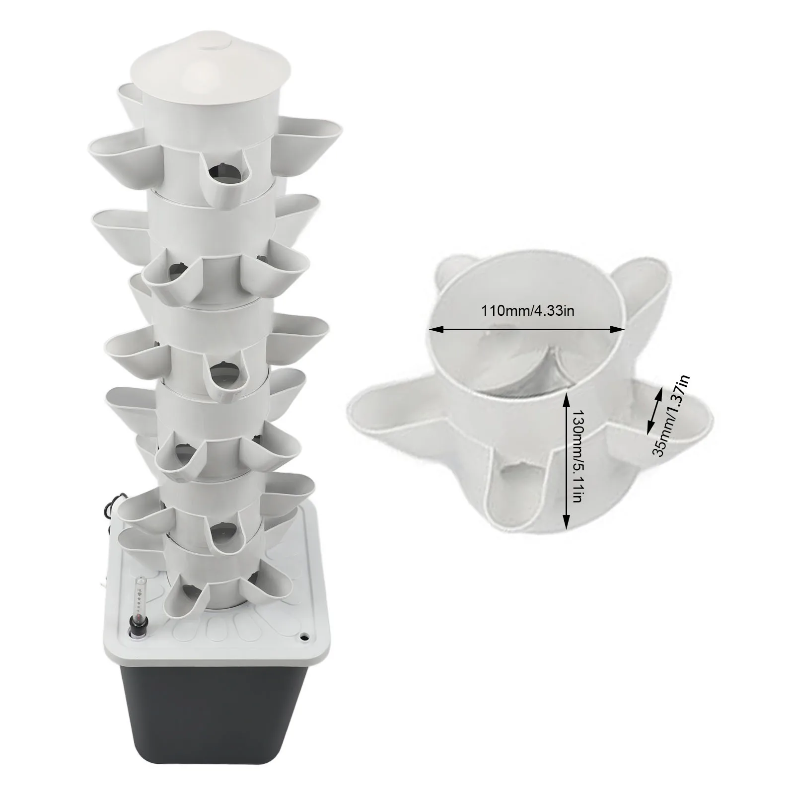 vertical hydroponic planting system with 20l water tank