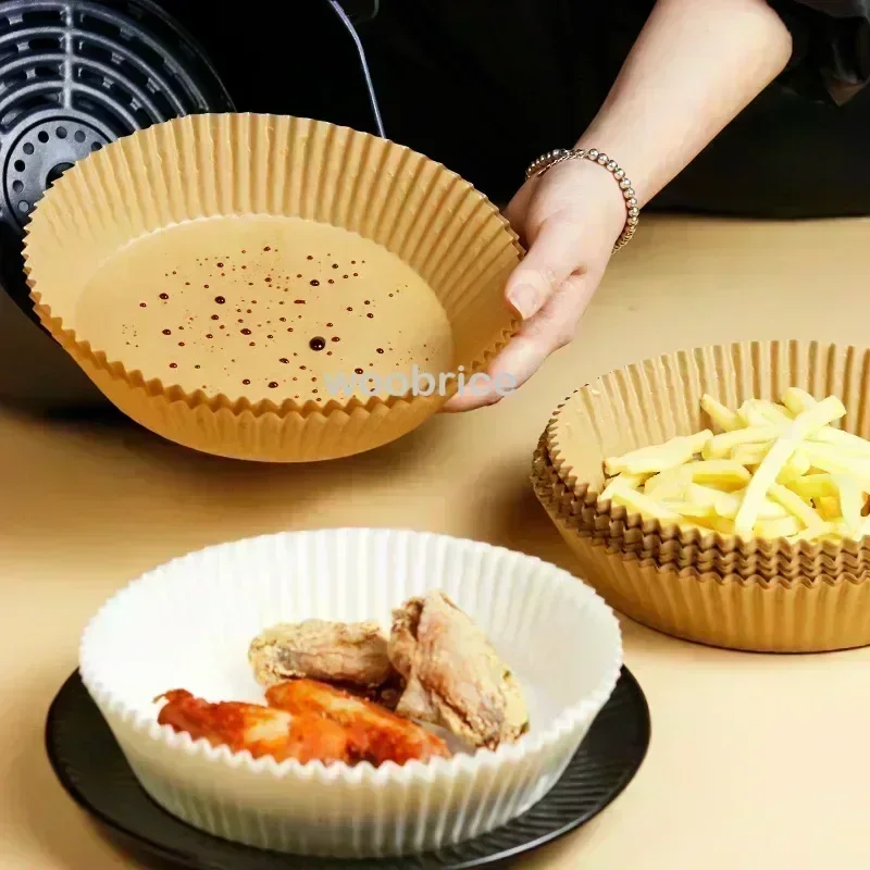 Large Air Fryer Paper Airfryer Cooking Baking Paper 23cm Air Fryer Foil Accessories Thickened Disposable Liner Oven