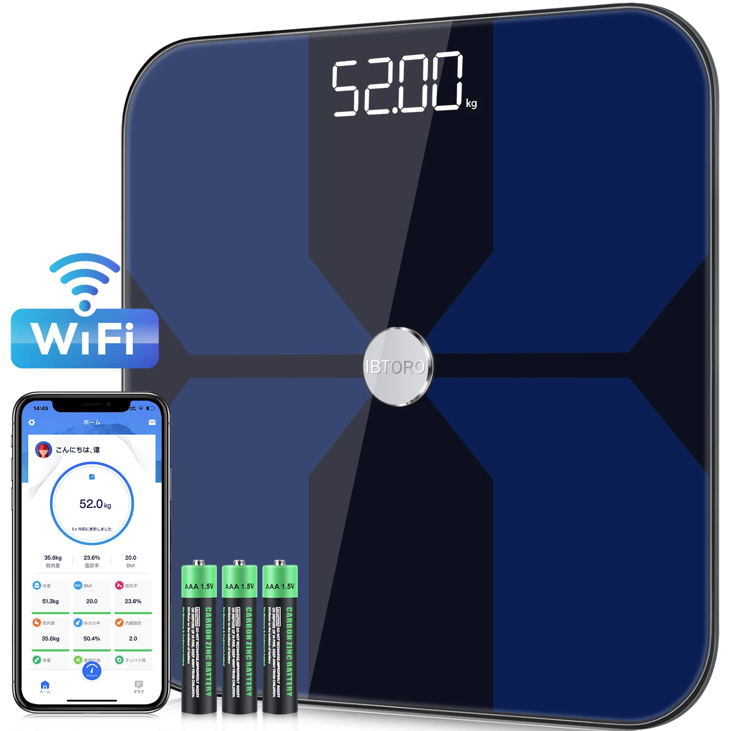 INSMART Smart Body Fat Weight Scales Bioimpedance Scale Digital