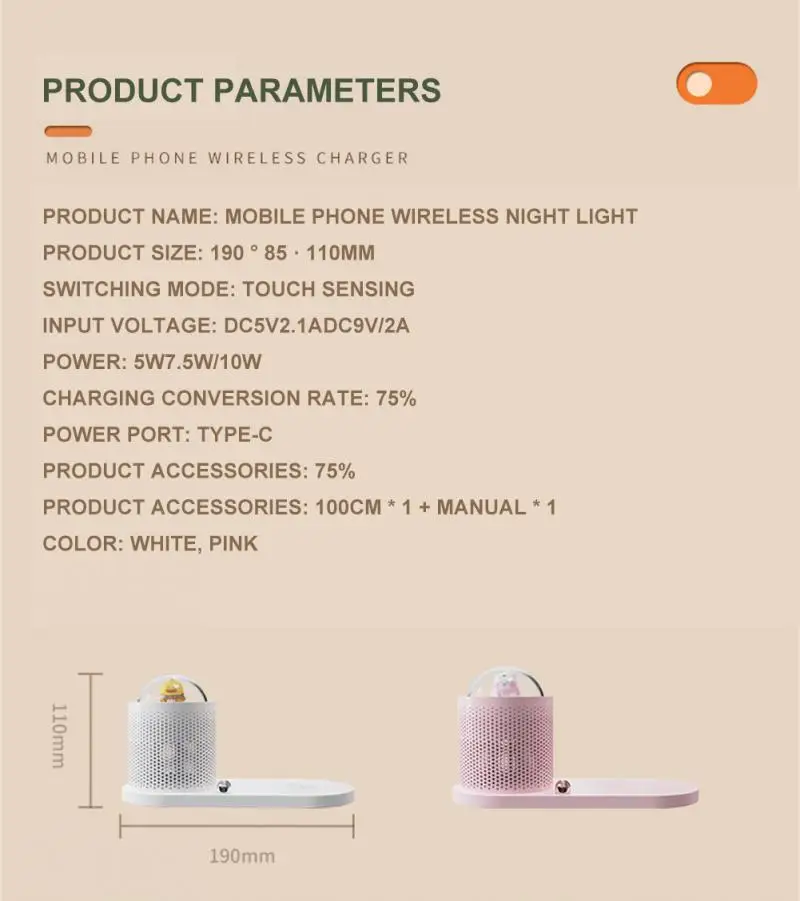 2 In 1 Wireless Charging LED Night Light 15W Fast Charging For Iphone 13 12 Huawei Xiaomi Creative Cute Night Lamp Phone Charger apple magsafe duo charger