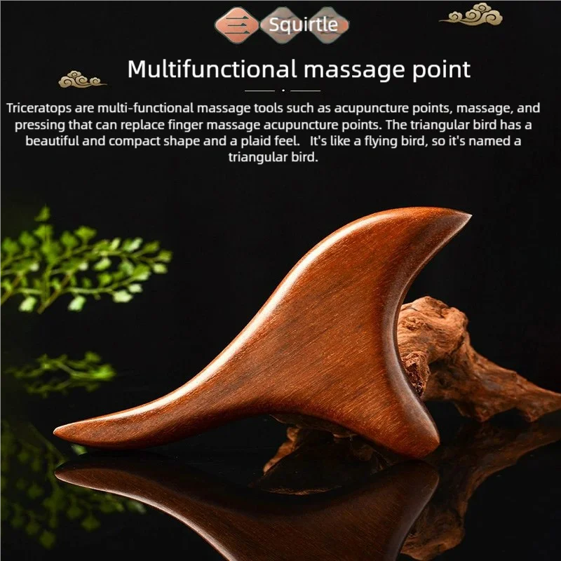 Sandalwood Massage Roller Comb Tools Multifunctional Massager Foot Soles Massage Stick Body Hand Neck Meridian Scraping Tool