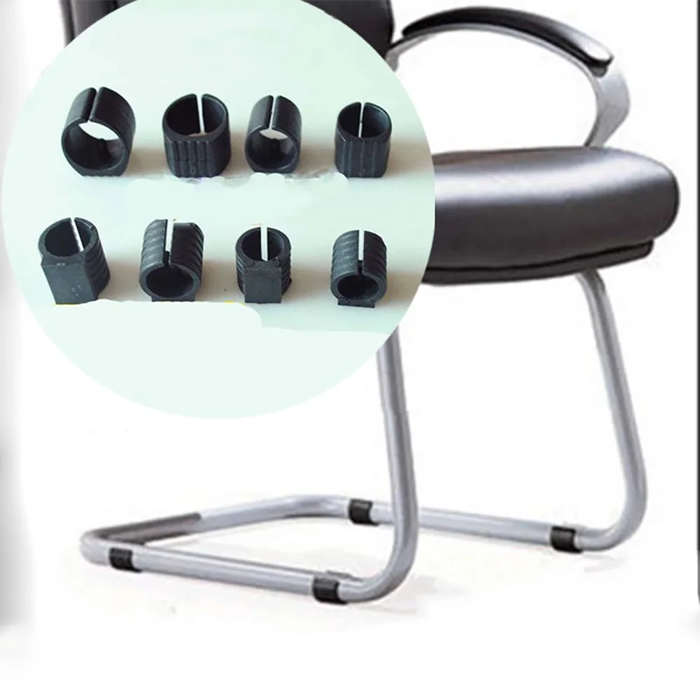 4/10pcs New U-Shaped Chair Leg Pad Bumper Stool Chair Foot Anti-Front Tilt Pipe Clamps Plastic Non-Slip Tube Cap Floor Protector