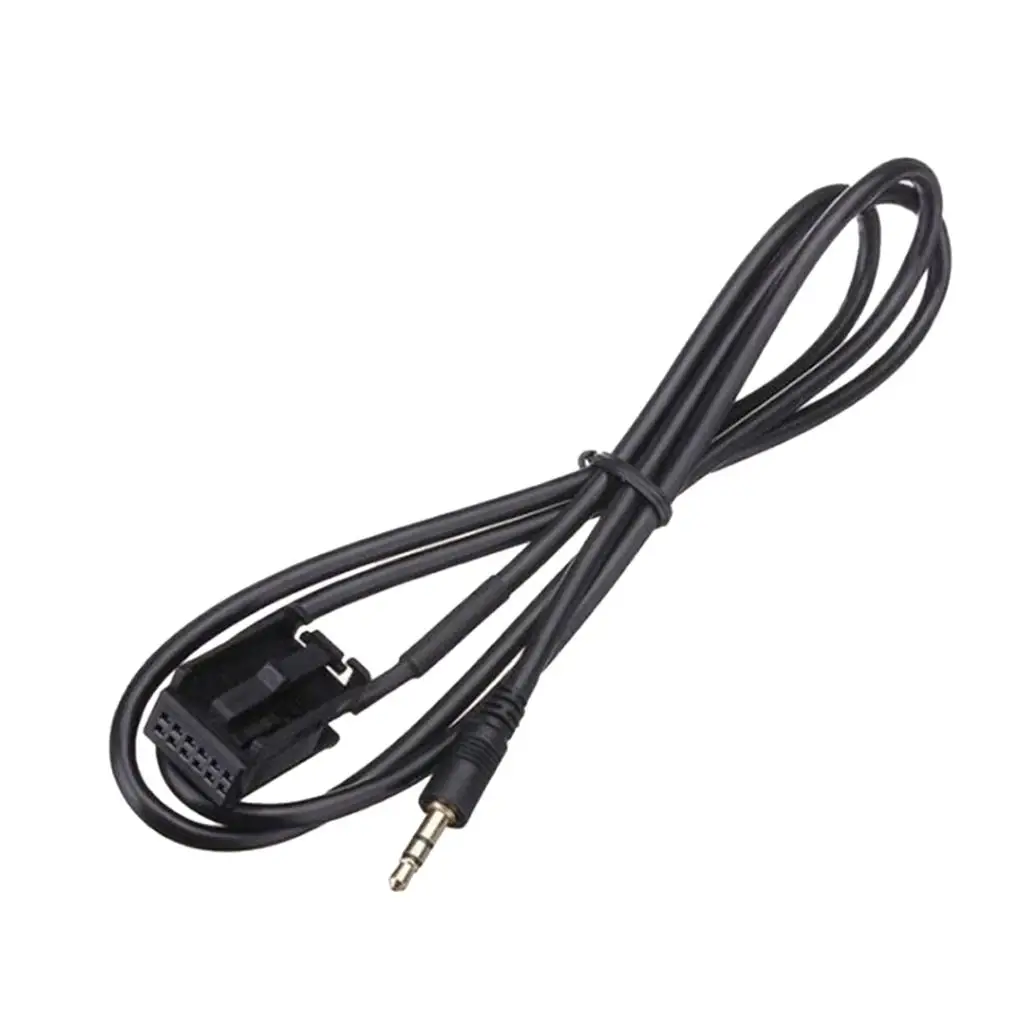 자동차 3.5mm AUX 오디오 케이블 CD30 CDC40 CD70 DVD90 MP3 음악 장치용 고품질 검정색 구리