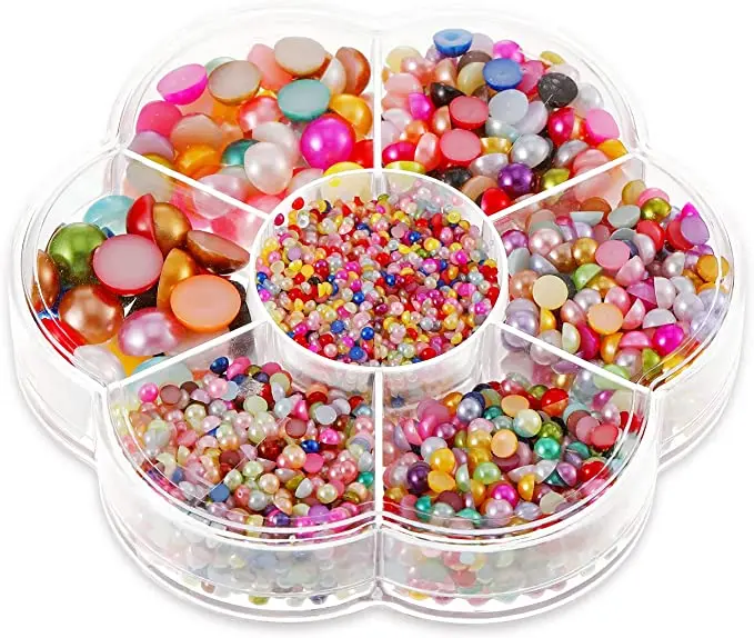 

5600Pcs Set Rhinestones Flatback Pearls Beads Home Nail Art Decoration Jewelry DIY Making Self-Assembly Art Crafts Supplies