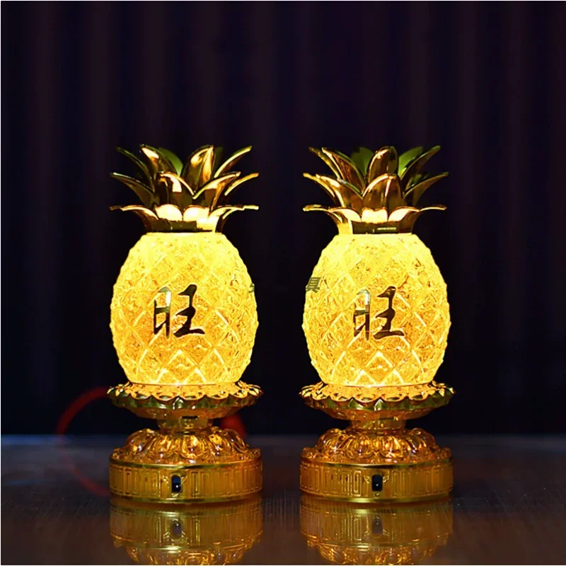 Buddha Hall Decoration, Home LED Buddha Offering Lamp, Smokeless Electronic Candle Lamp, Prayer, God of Wealth, Power Plug