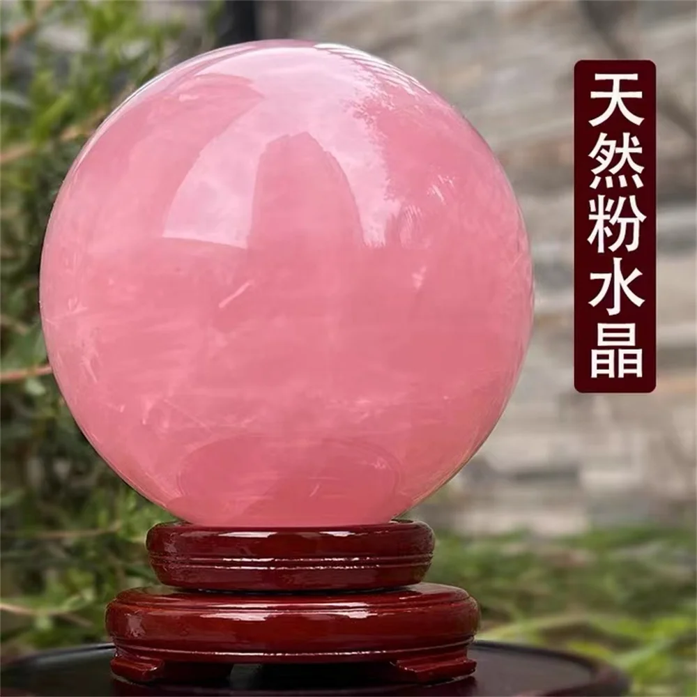 Natural Rose Quartz Crystal Ball Polished Massage Sphere Ball Reiki Healing Room Decor Pink Crystal Souvenirs Stone Crafts 6