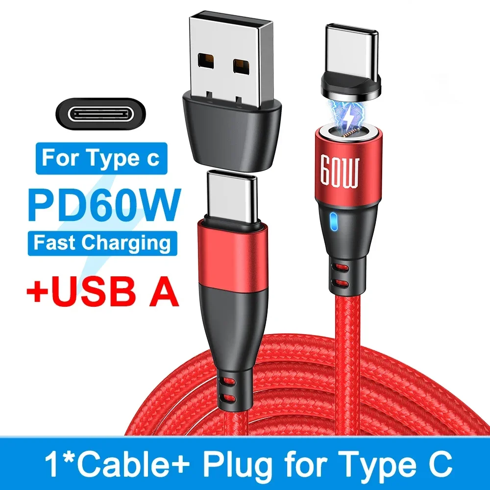 Magnetic Fast Charging USB-C Cable - 60W Power Delivery