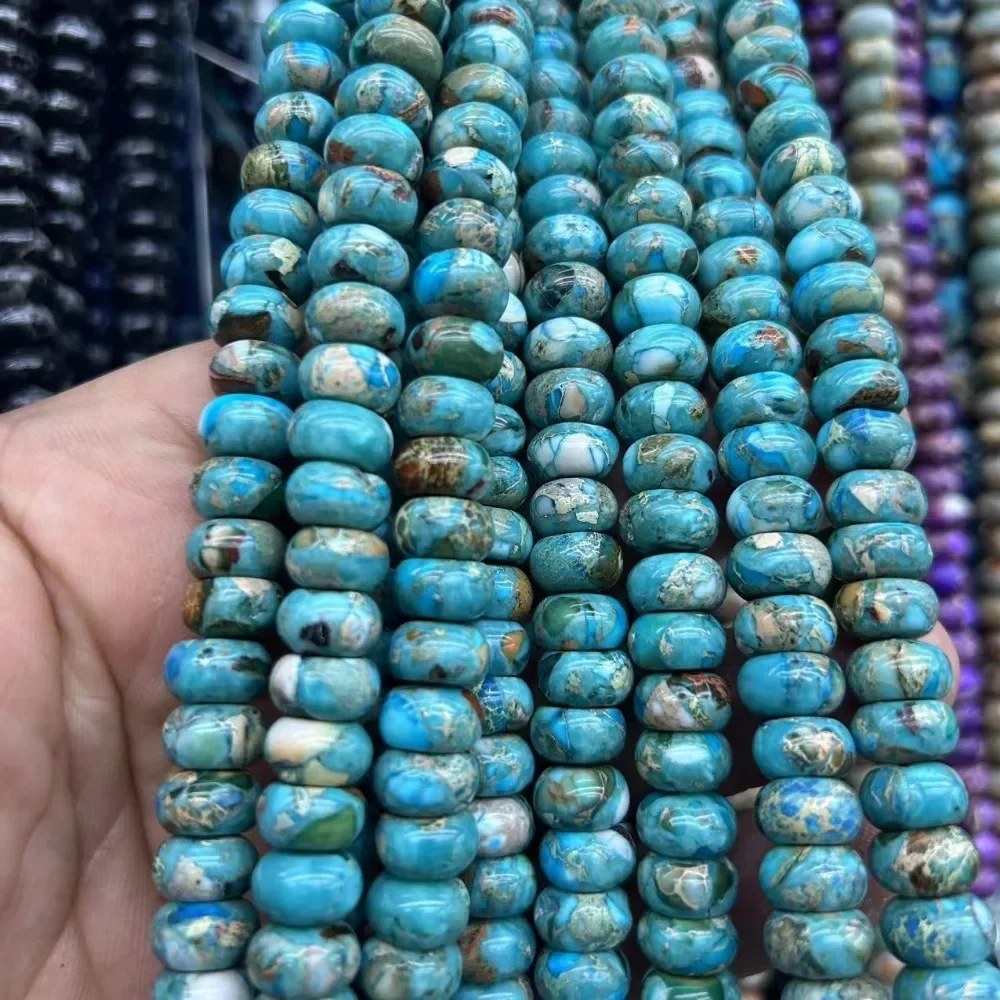 6x10mm Charms Natural Emperor Stone Beads for Jewelry Making DIY Necklace Accessories Positioning Beads Semi-finished Product