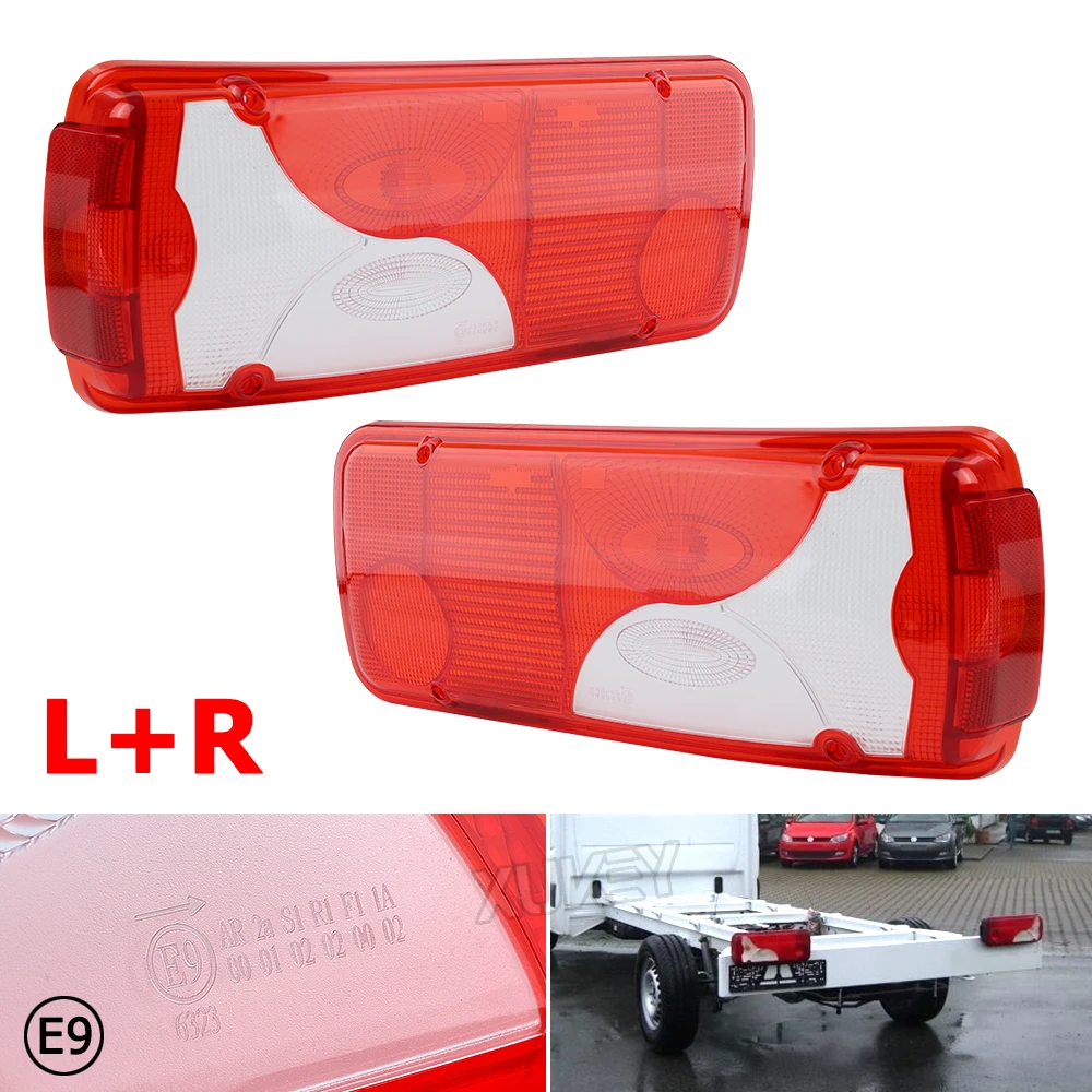 

PAIR LEFT & RIGHT REAR TAIL STOP BRAKE LIGHT LAMP LENS COVERS FOR MERCEDES SPRINTER VW CRAFTER 2006-ON Scania E9 1784670 1784669