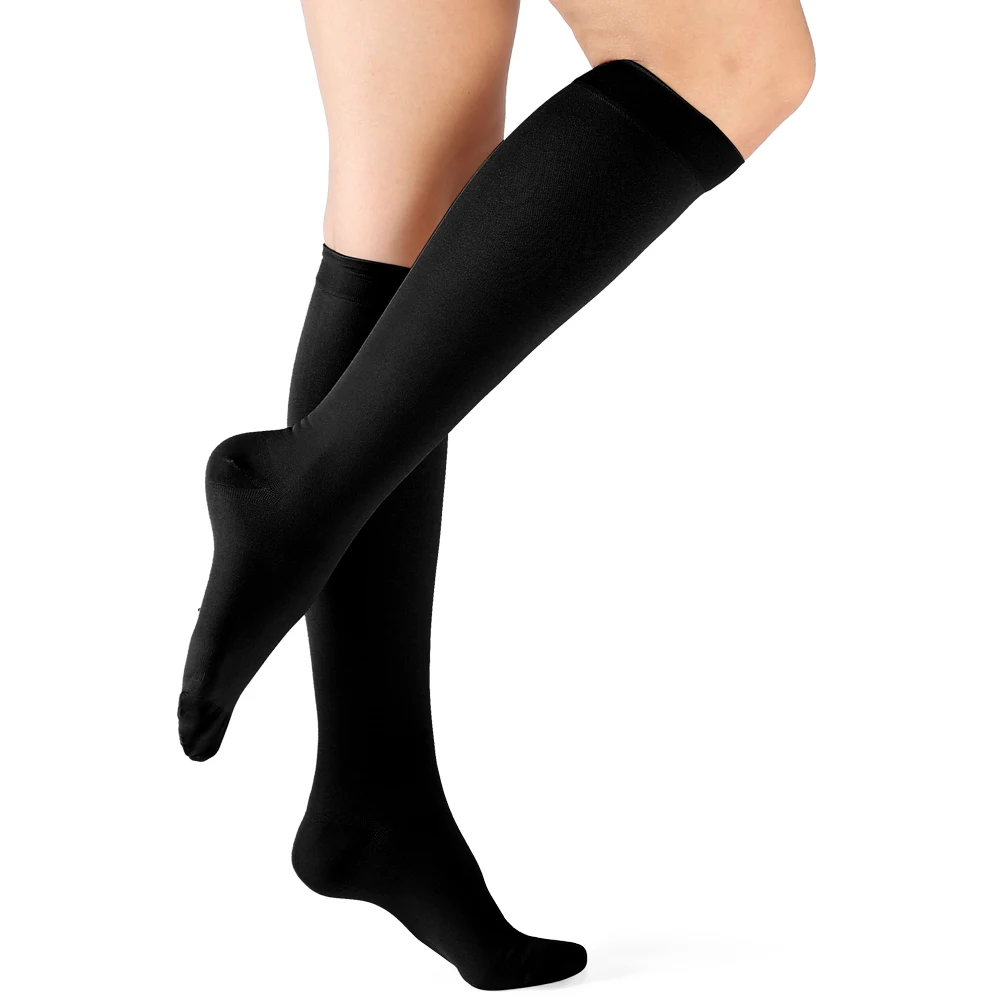20-30 mmHg Compression Socks Knee High Close Toe-Effective For Varicose Veins,Provide Optimal Support For Running,Sports,Hiking,