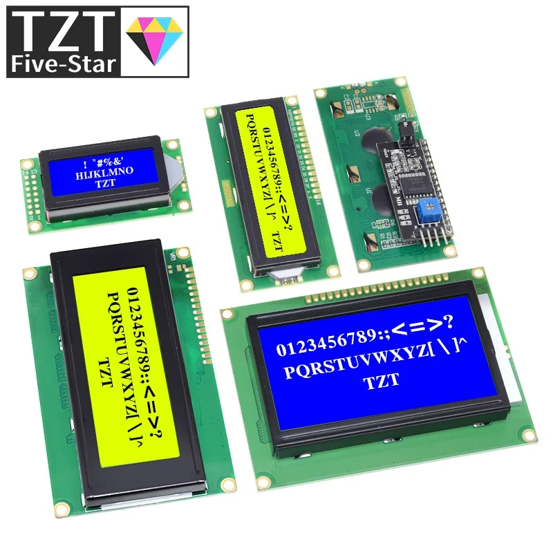 Enhanced LCD Module with Blue-Green Screen and I2C Interface for DIY Electronics Projects