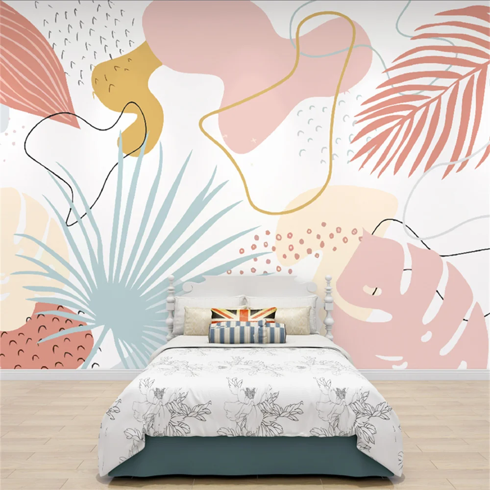 sala de estar fundo painel parede folhas 01