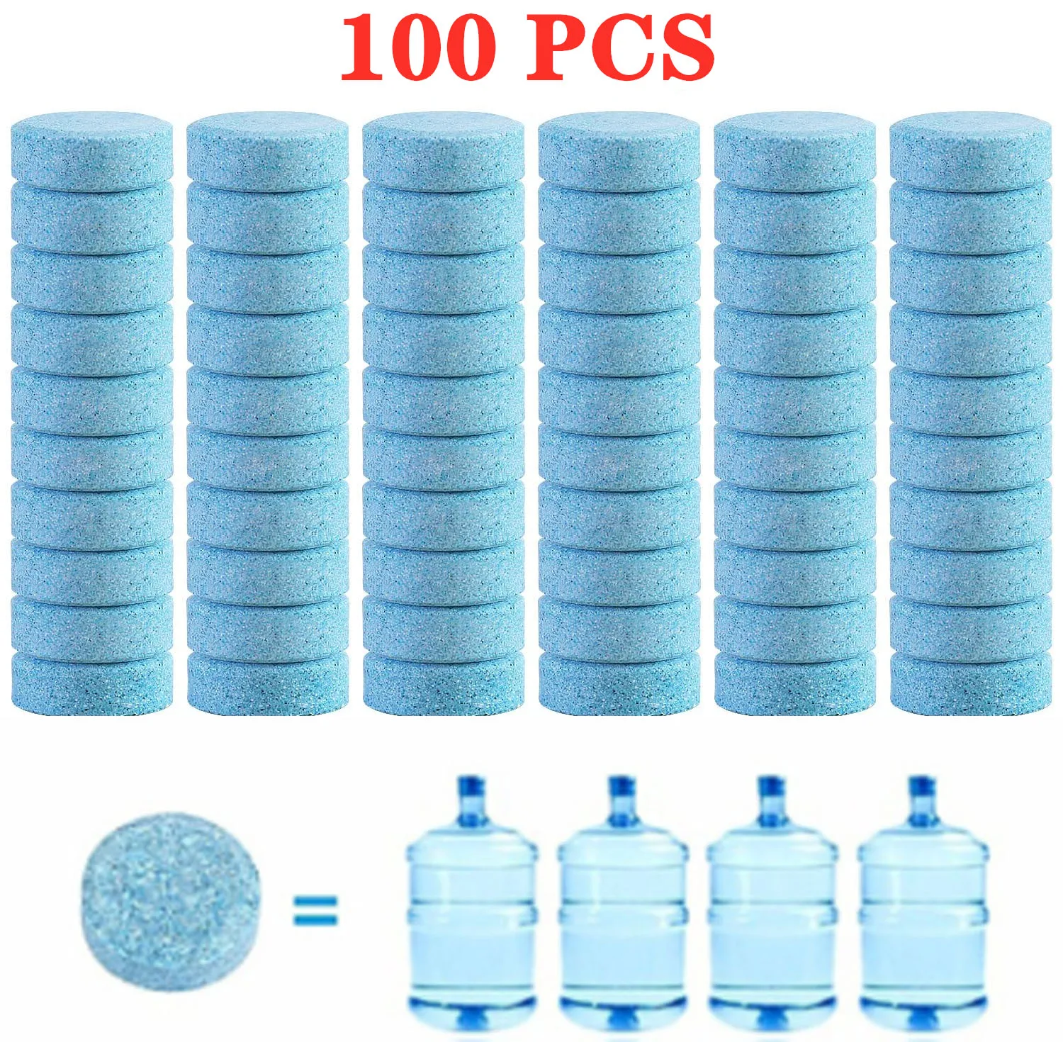 Windshield Cleaner Tablets 300/10Pc Solid Car Windscreen Effervescent Auto Wiper Glass Cleaning Concentrated Detergent