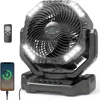 Fan, 40000mAh Rechargeable Battery Operated Fan, Auto-Oscillating Desk Fan with Remote & Hook & Led Light,4 Speeds 4 Timers, Fan 5