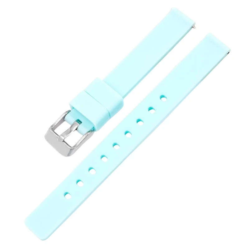 Silicone Sport Watch Strap - 12mm Waterproof Soft Replacement Wristband