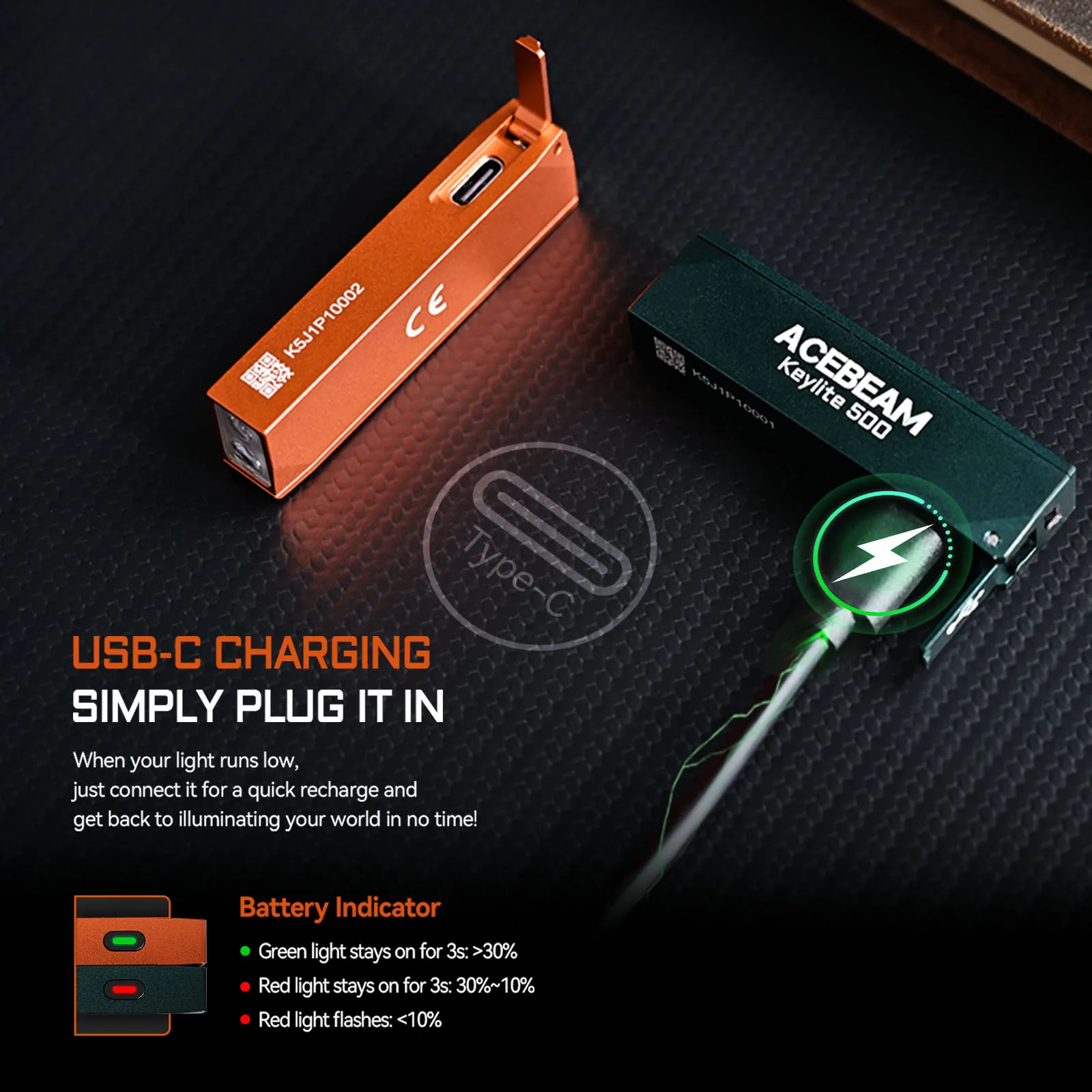 LED Keychain Flashlight with Strobe & Self-Defense Mode 4