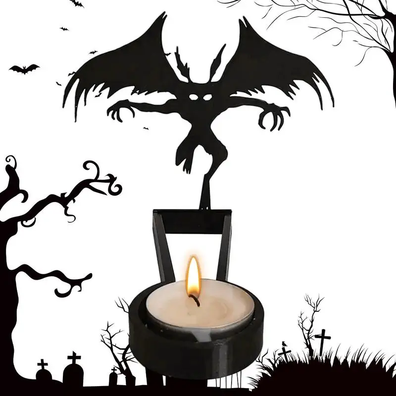 

Hollow Out Halloween Candlestick Projection Candlestick For Spooky Atmosphere Environmentally Friendly Decoration Supplies For