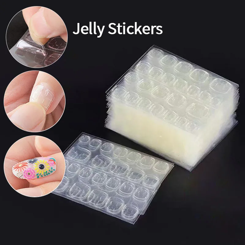 LULAA Transparent Adhesive Jelly Sticker Sticky Tape Double-sided Nail Glue For False Nails Macure Tool Nail Accessories
