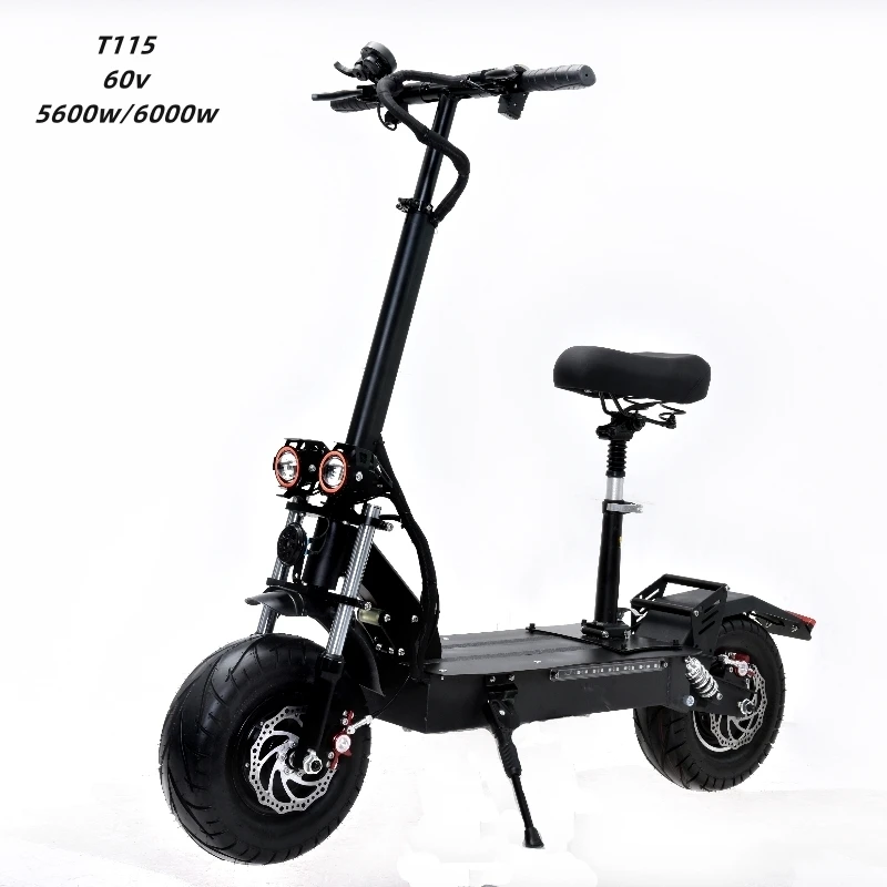 

Hot selling fat tires 13inch 60v 5600w 6000w dual motor 25-40Ah lithium battery electric scooters with seat for adults