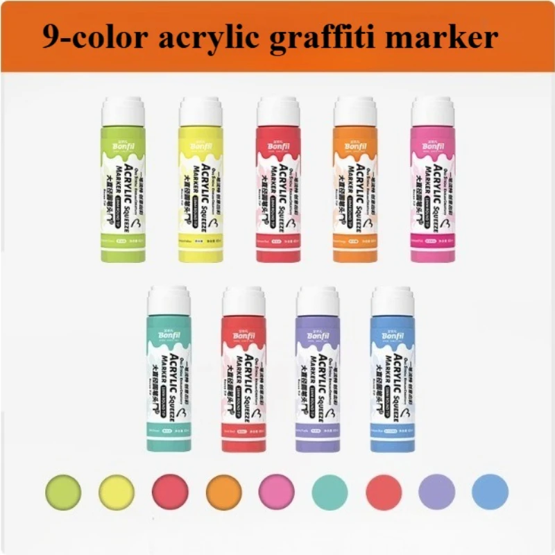 Waterproof Acrylic Graffiti Marker Pen Set for DIY Art