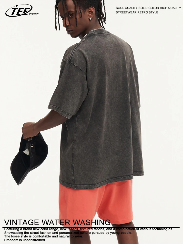 Summer Washed T Shirt Men Women Cotton Loose O-Neck Oversized Tee Couple Korean Y2k Tops Casual Vintage Short Sleeve T-shirt